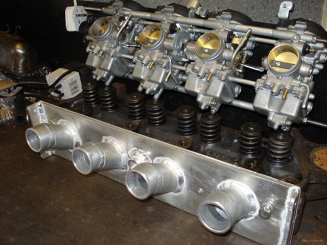 Manifold and respaced carbs